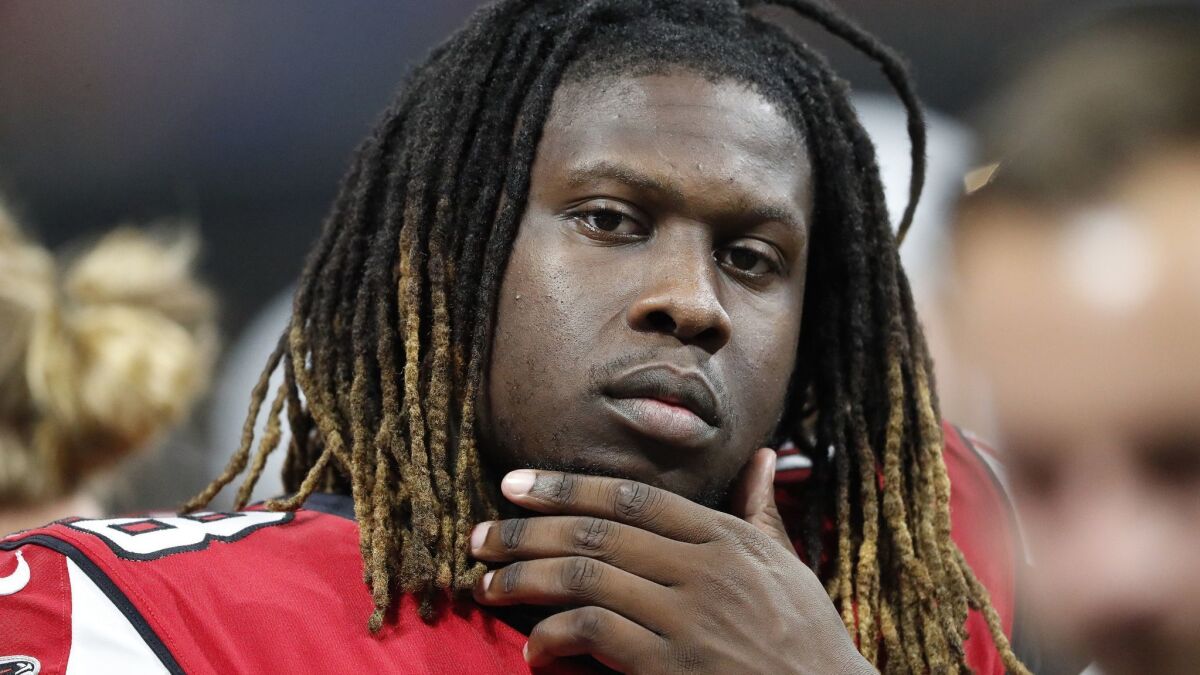 Atlanta Falcons defensive end Takk McKinley underwent a mental evaluation prompted by a friend's call to Los Angeles police.