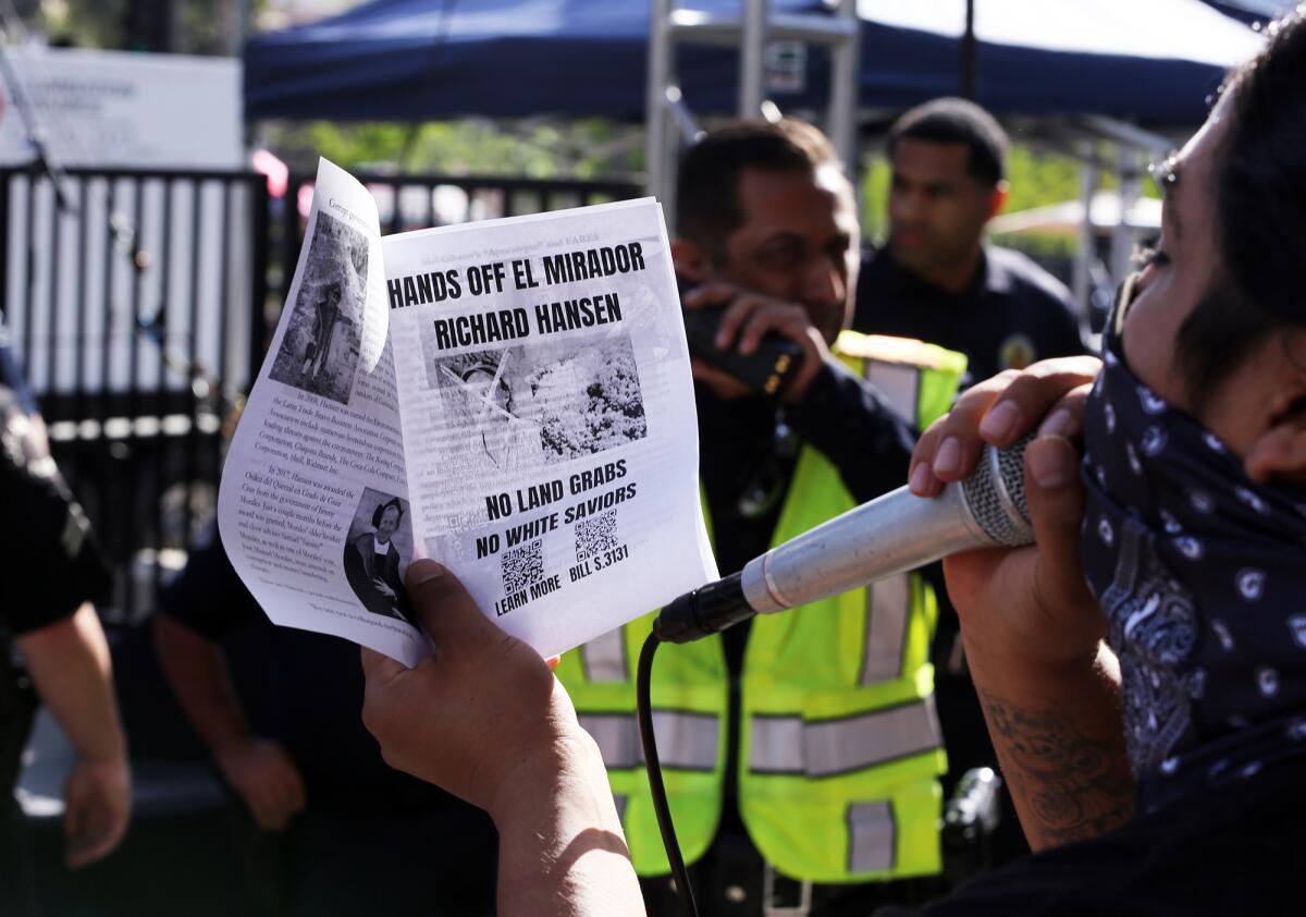Protesters disrupt talk by archaeologist Richard Hansen at L.A.