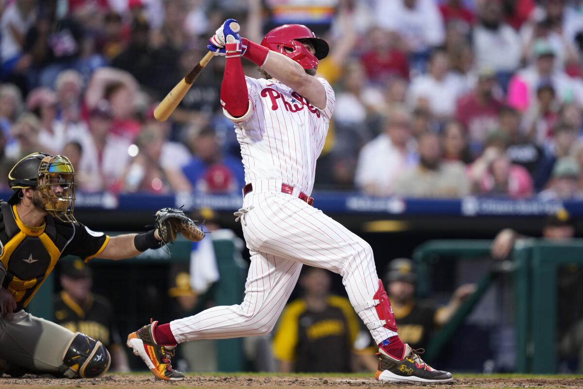 Bryce Harper hits 300th home run, going deep against the Angels