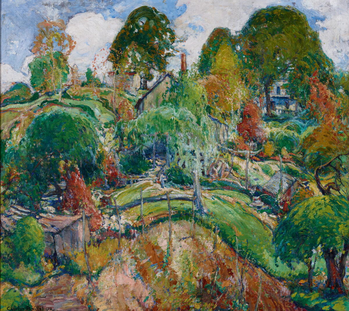 Charles Reiffel, “Bit of Silvermine - The Old Farm House,” 1916, oil on canvas