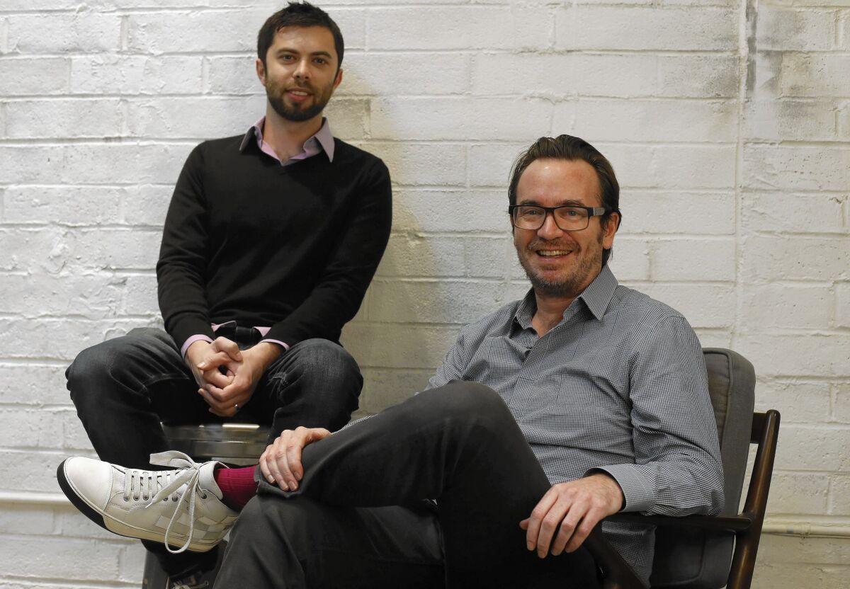 Pluto.TV, led by Ilya Pozin, left, and Tom Ryan, offers more than 100 channels of curated online video.