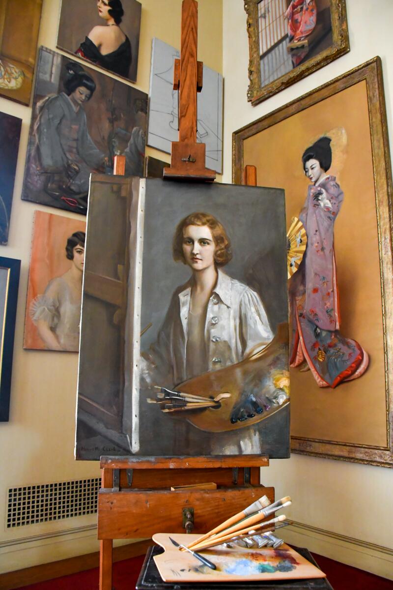 Santa Barbara's Bellosguardo Estate include an art studio full of paintings by and of heiress Huguette Clark.