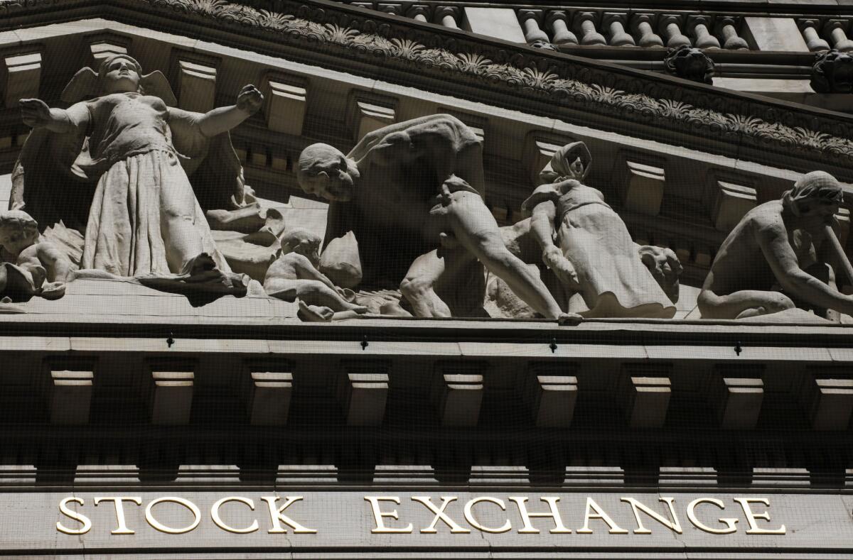 The facade of the New York Stock Exchange.