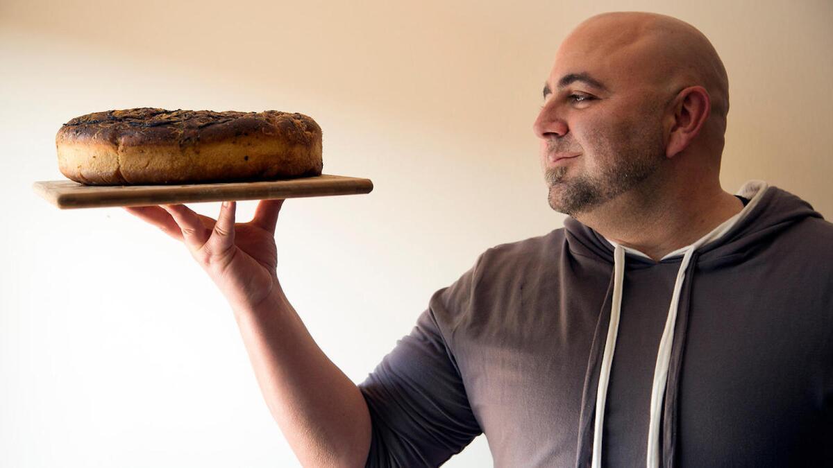 Duff Goldman takes a break from cakes to bake focaccia.