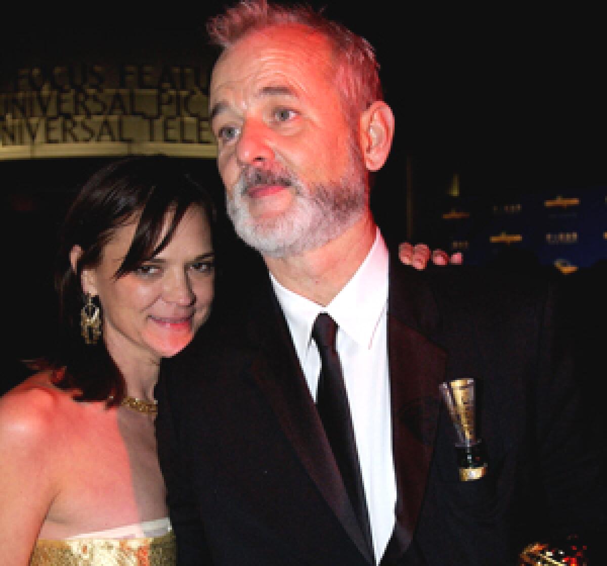 Bill Murray and his wife Jennifer, as seen at the Golden Globe Awards in 2004.