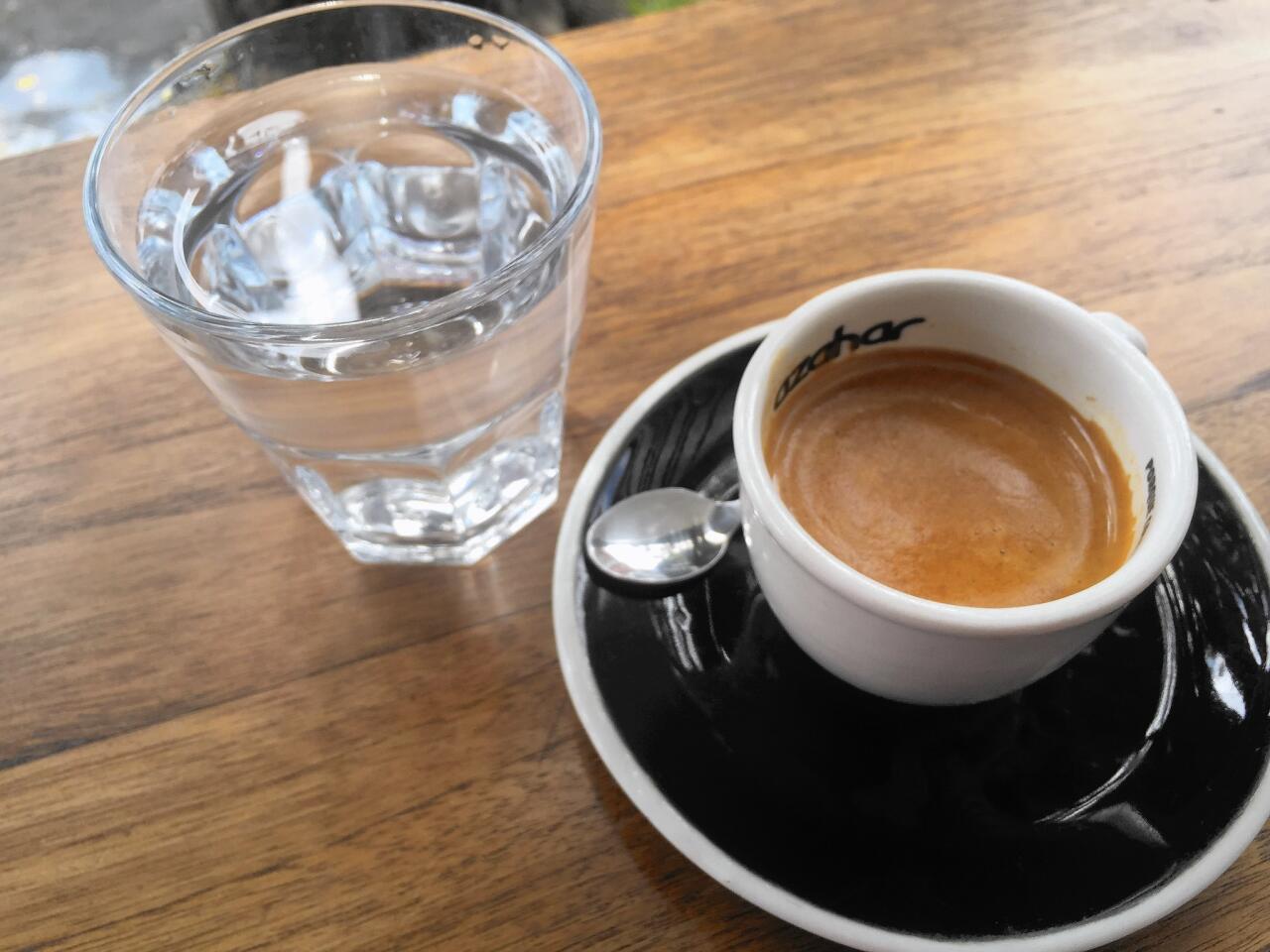 Water with espresso