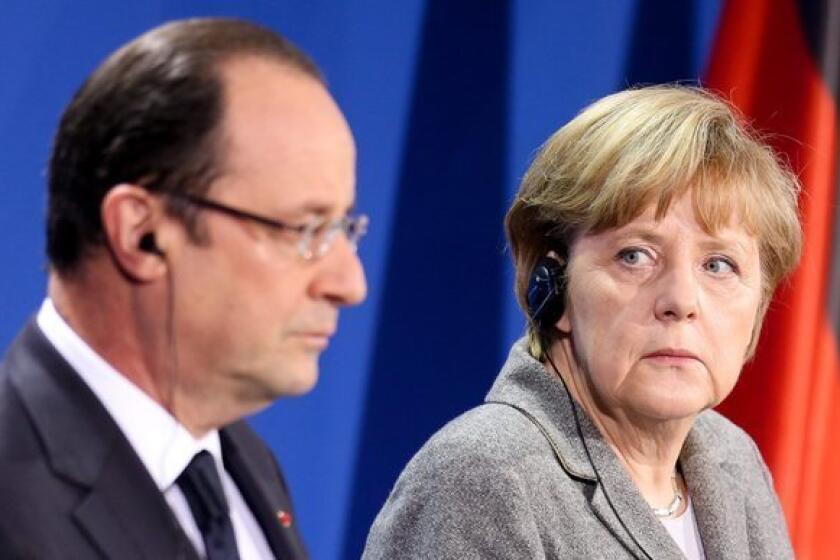 French President Francois Hollande and German Chancellor Angela Merkel have different visions for the European economy.