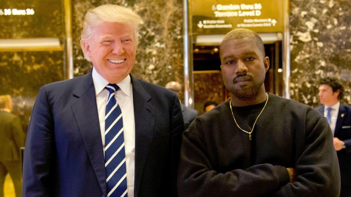 President-elect Donald Trump and Kanye West