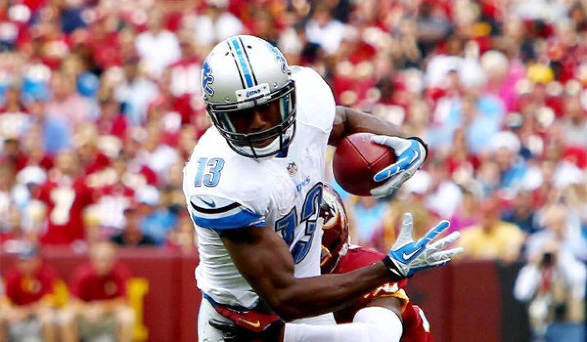 Detroit Lions wide receiver Nate Burleson suffered a broken arm in a single-car accident on Tuesday. Burleson currently leads the Lions in receptions (10).