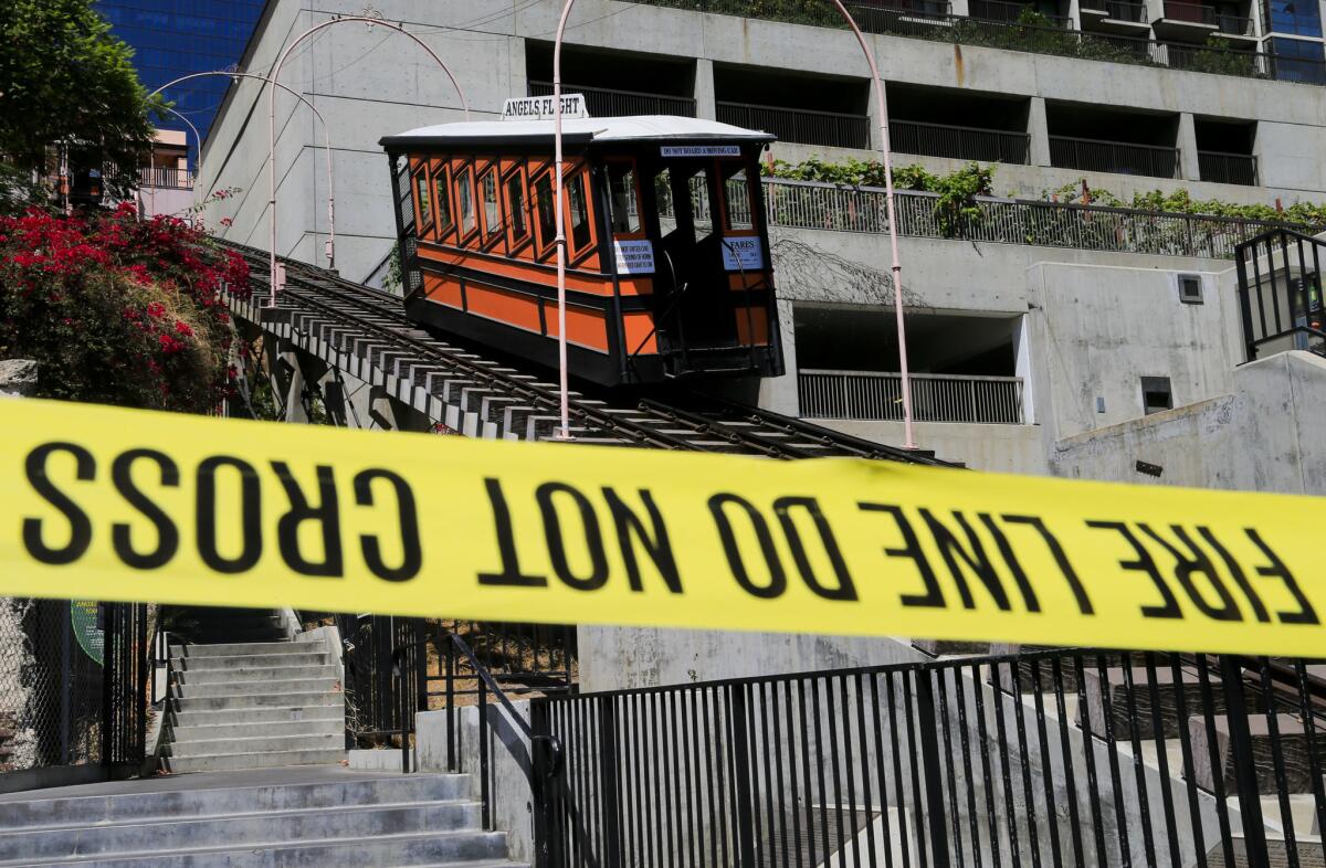Angels Flight was shut down in 2013 after one of the rail cars jumped the tracks.
