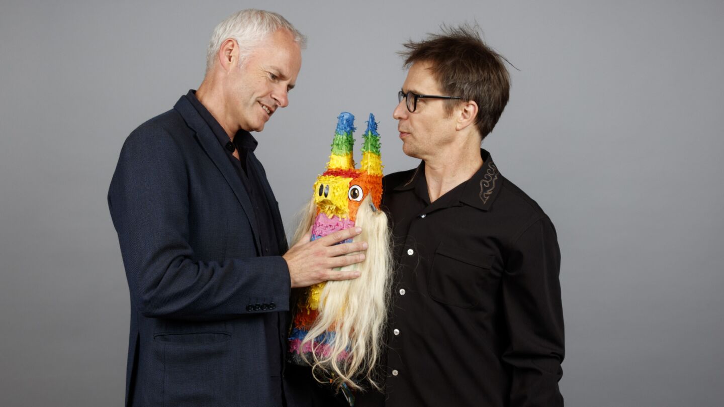 Director Martin McDonagh and actor Sam Rockwell from the film "Three Billboards Outside Ebbing, Missouri.”