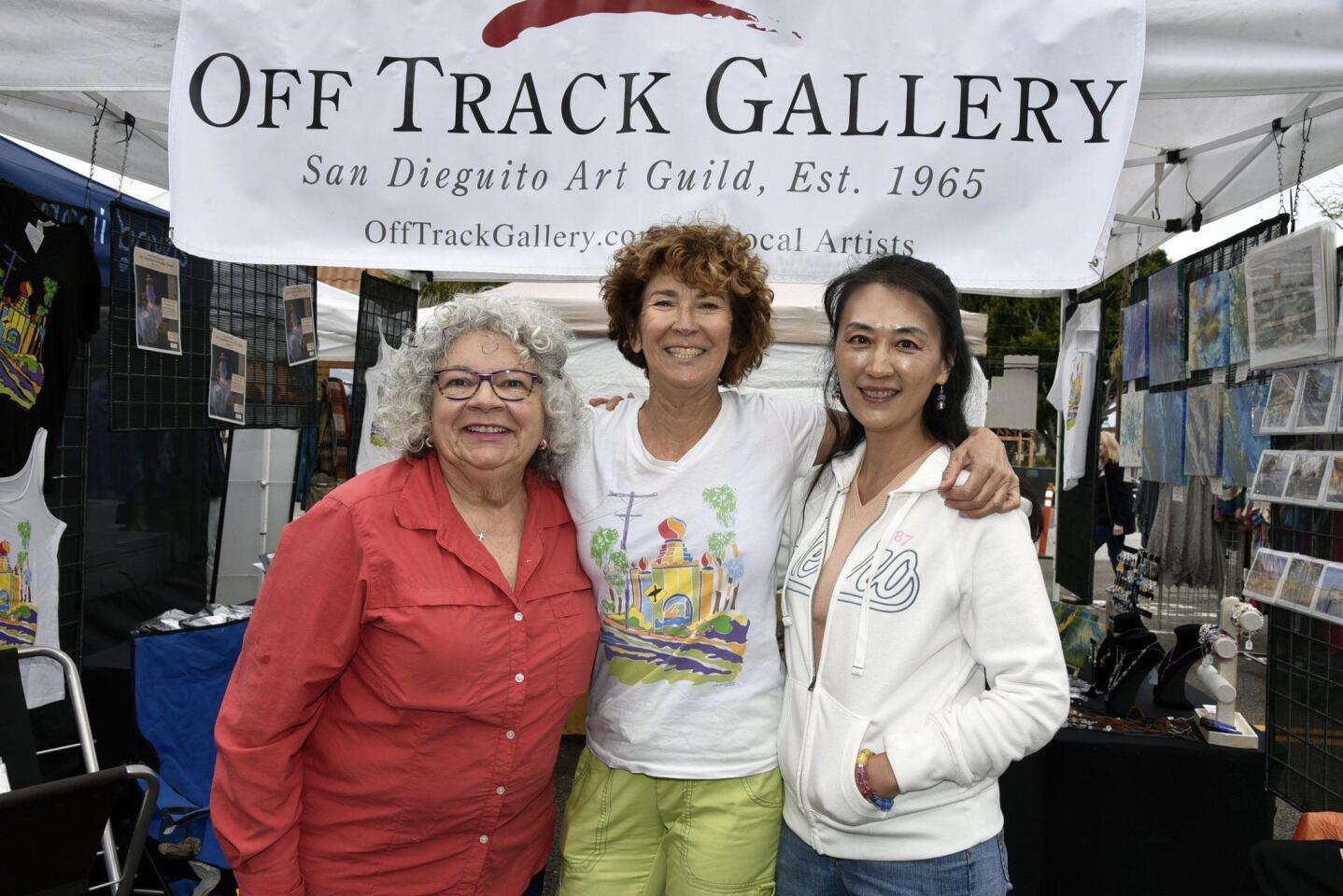 Theresa Loverro, Judy Salinsky, Haixin Li, representing www.OffTrackGallery.com