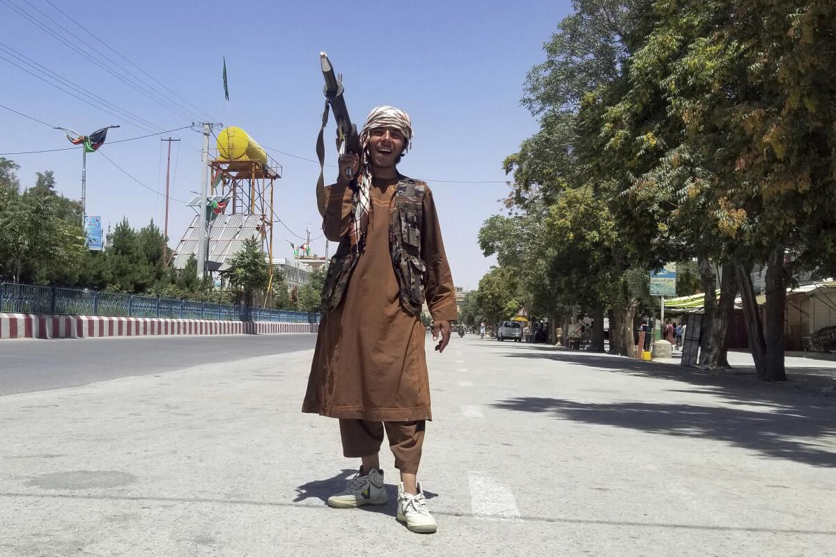 Taliban fighter in Ghazni last week
