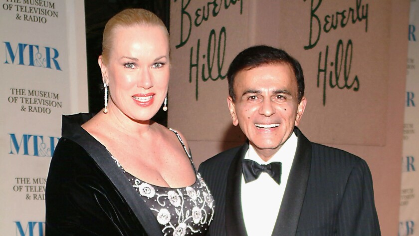 Jean Kasem and Casey Kasem in 2004. She has petitioned Norwegian officials to allow her husband's body to be buried in Norway; his three eldest children maintain he'd wanted to be buried at Forest Lawn in Glendale.