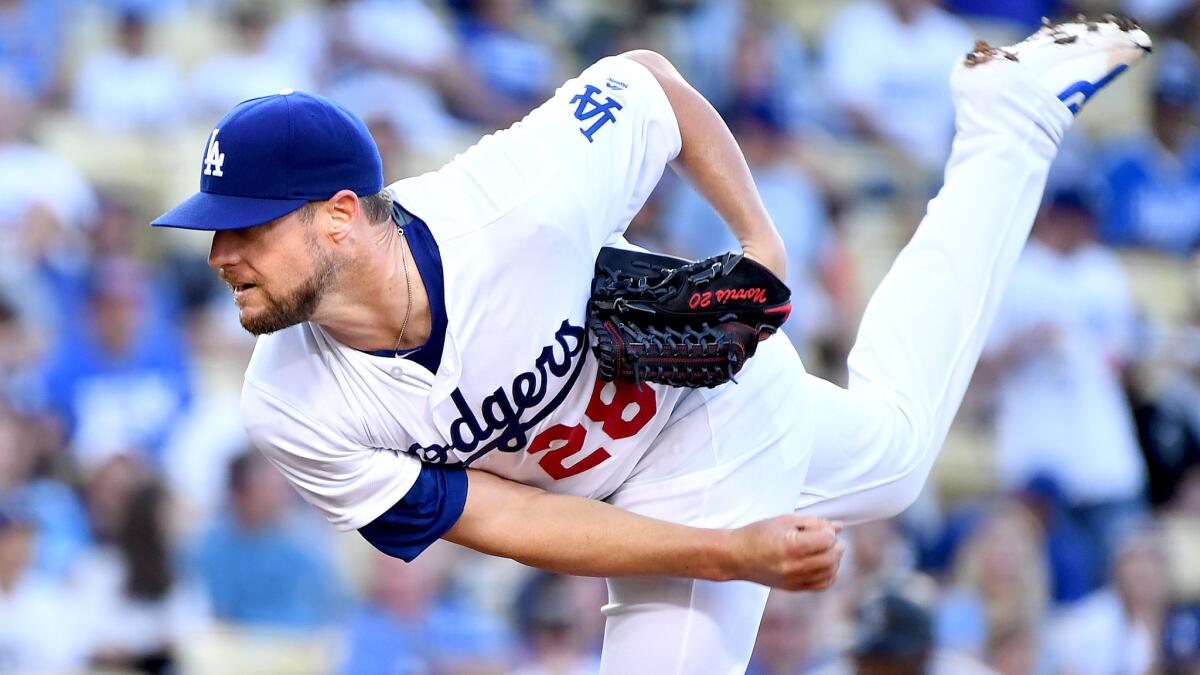 Starter Bud Norris went six innings in his Dodgers debut on Friday night.
