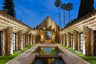 Built in 1927, the neo-Mayan-style showplace is made of concrete textile blocks and draws comparisons to a temple or cave.