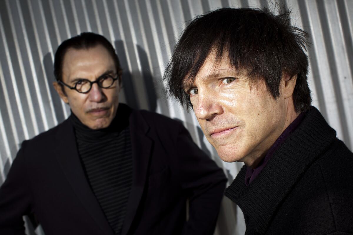 Ron, left, and Russell Mael, photographed in 2011 in West Hollywood, will play their 1974 album 'Kimono My House' in its entirety Feb. 14 and 15 at the Theater at Ace Hotel in downtown Los Angeles.