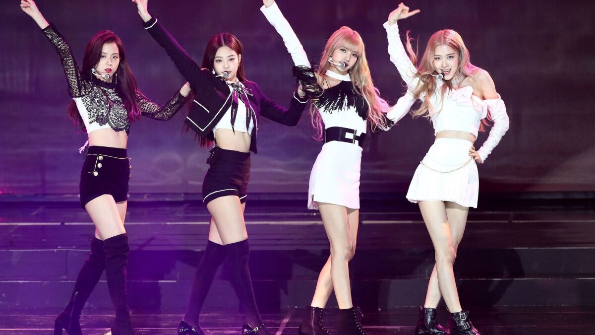 Girl group Blackpink performs on stage during the 8th Gaon Chart K-Pop Awards in Seoul, South Korea.