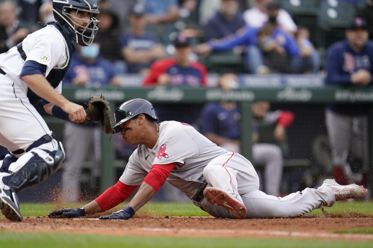 Boston Red Sox catcher Christian Vazquez (7) in the second inning