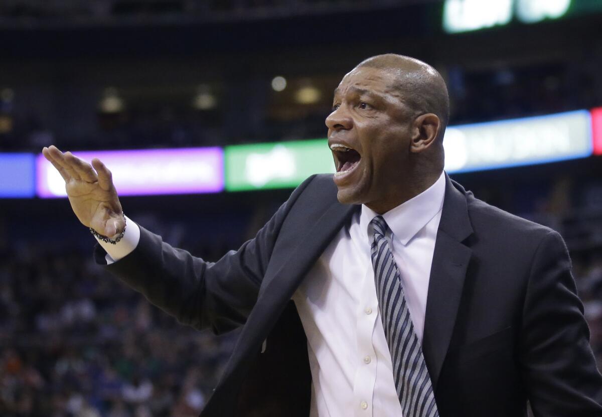 Doc Rivers during the second half of the Clippers' 109-104 win over the Jazz in Utah on Dec. 26.
