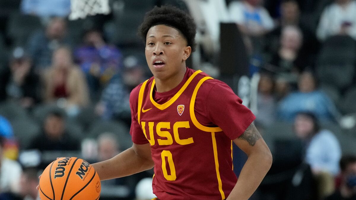 USC's Boogie Ellis leads the Trojans into NCAA Tournament after his best game, 27 points Friday in a loss against UCLA.
