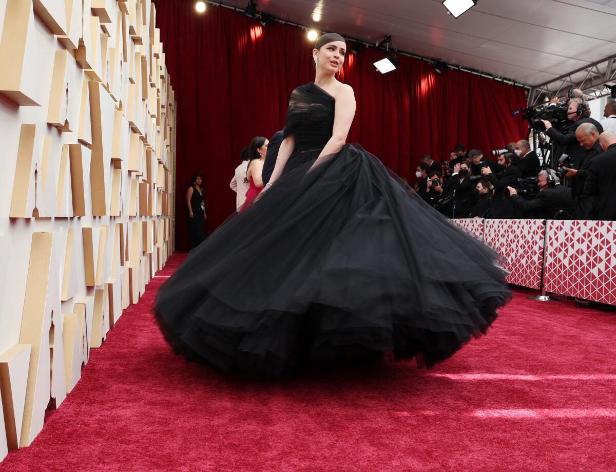 Sofia Carson arrives at the 94th Academy Awards.