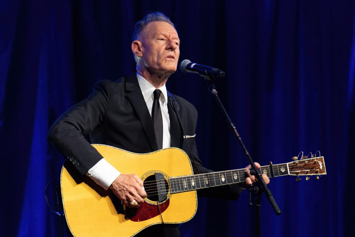  Lyle Lovett performs at LBJ Presidential Library in Austin, Texas, on May 12, 2023.