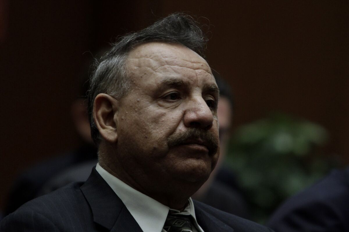 Former Bell Mayor Oscar Hernandez in court in January 2013.