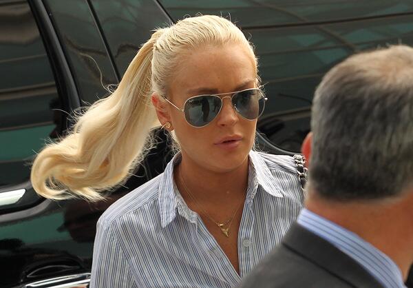 Lindsay Lohan arrives at court