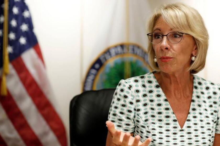 La secretaria de Educación, Betsy DeVos.