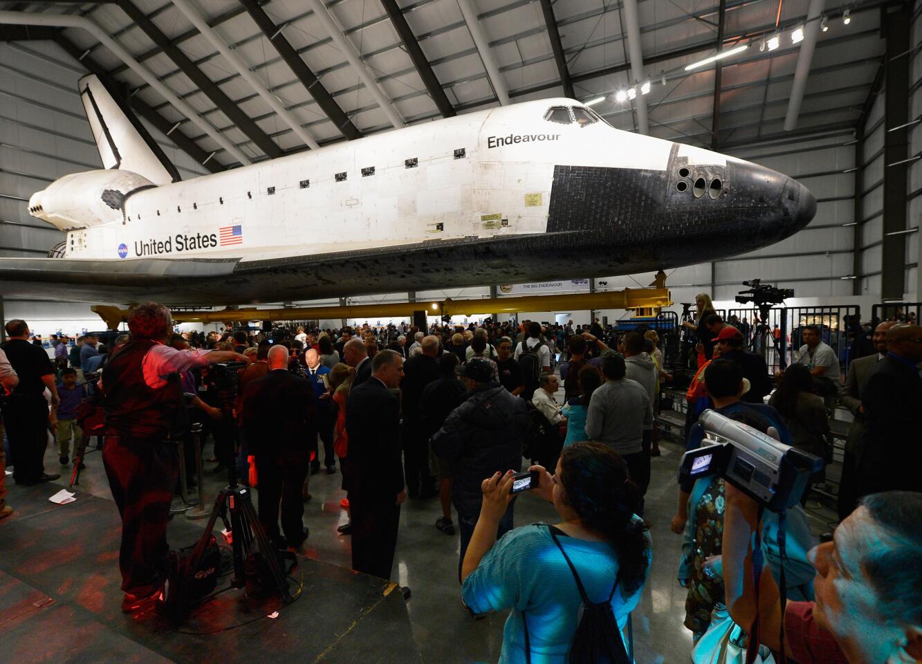 If you missed the flyover or parade through Los Angeles, see the shuttle at the California Science Shuttle. The exhibit, which opened Oct. 30, is accompanied by a companion show, "Endeavour: The California Story," which includes displays and artifacts. Price: $2 service charge per ticket; admission to the California Science Center is free Where to find: California Science Center, 700 Exposition Park Drive, Los Angeles; reserve tickets online at http://www.californiasciencecenter.org/Exhibits/AirAndSpace/endeavour/endeavour.php --JL