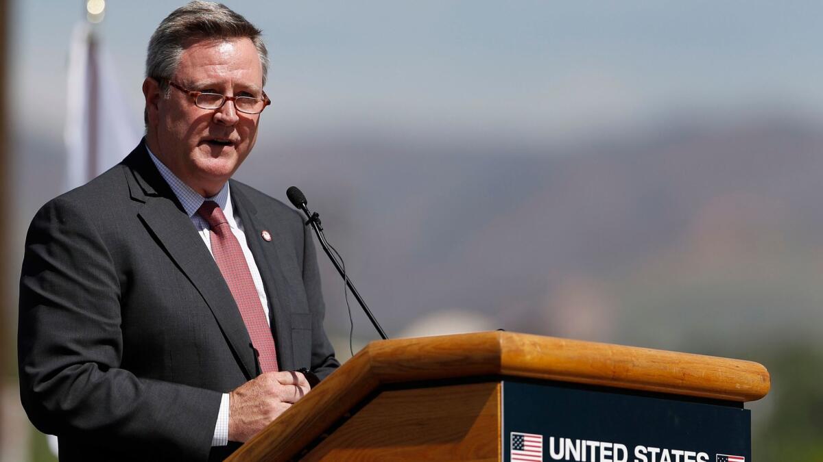 U.S. Olympic Committee Chief Executive Scott Blackmun speaks June 9 during a ceremonial groundbreaking for a new Olympic museum in Colorado Springs, Colo.