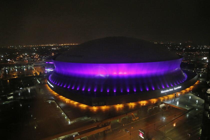 The Mercedes-Benz Superdome in New Orleans.