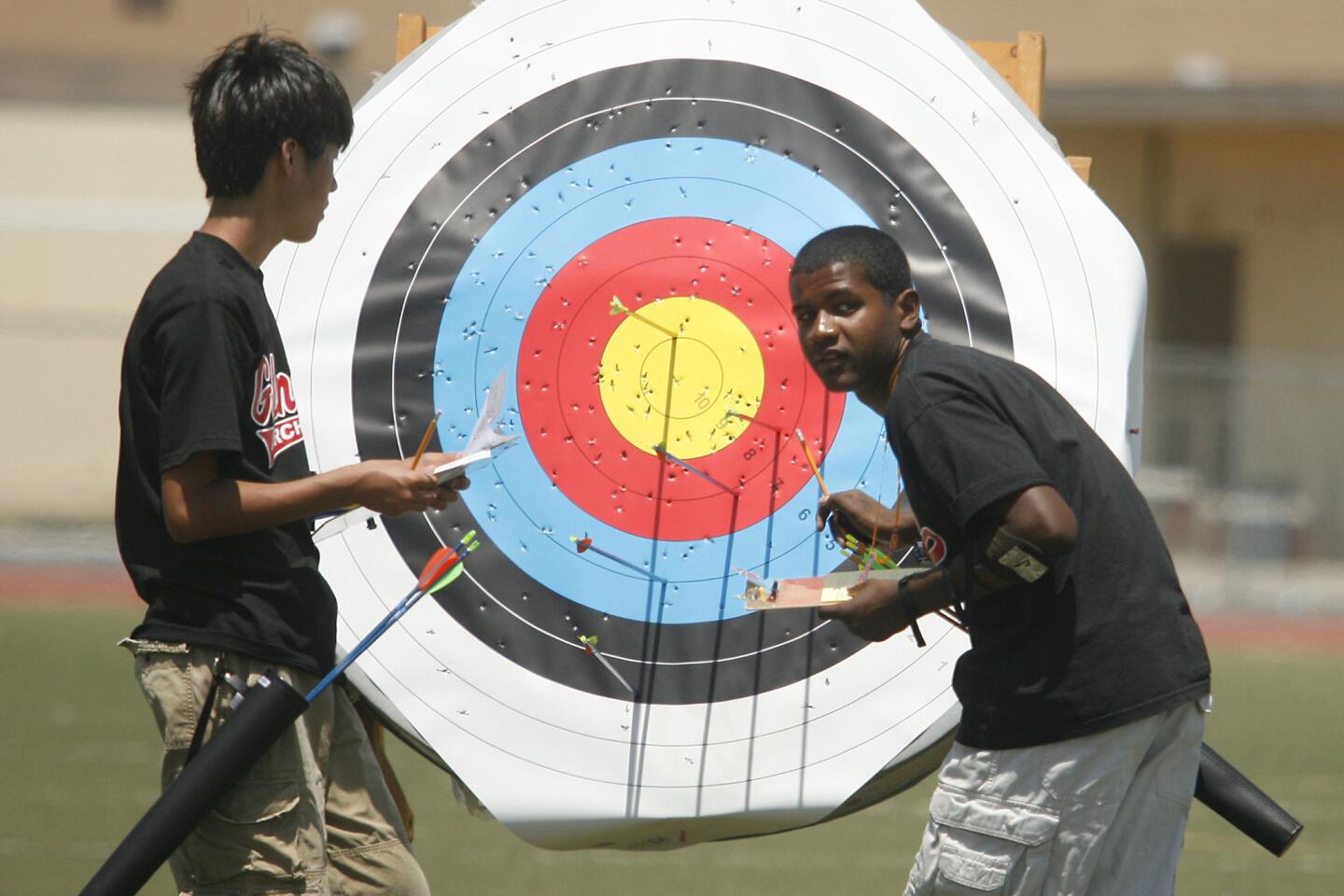 Archery competition at Glendale High School