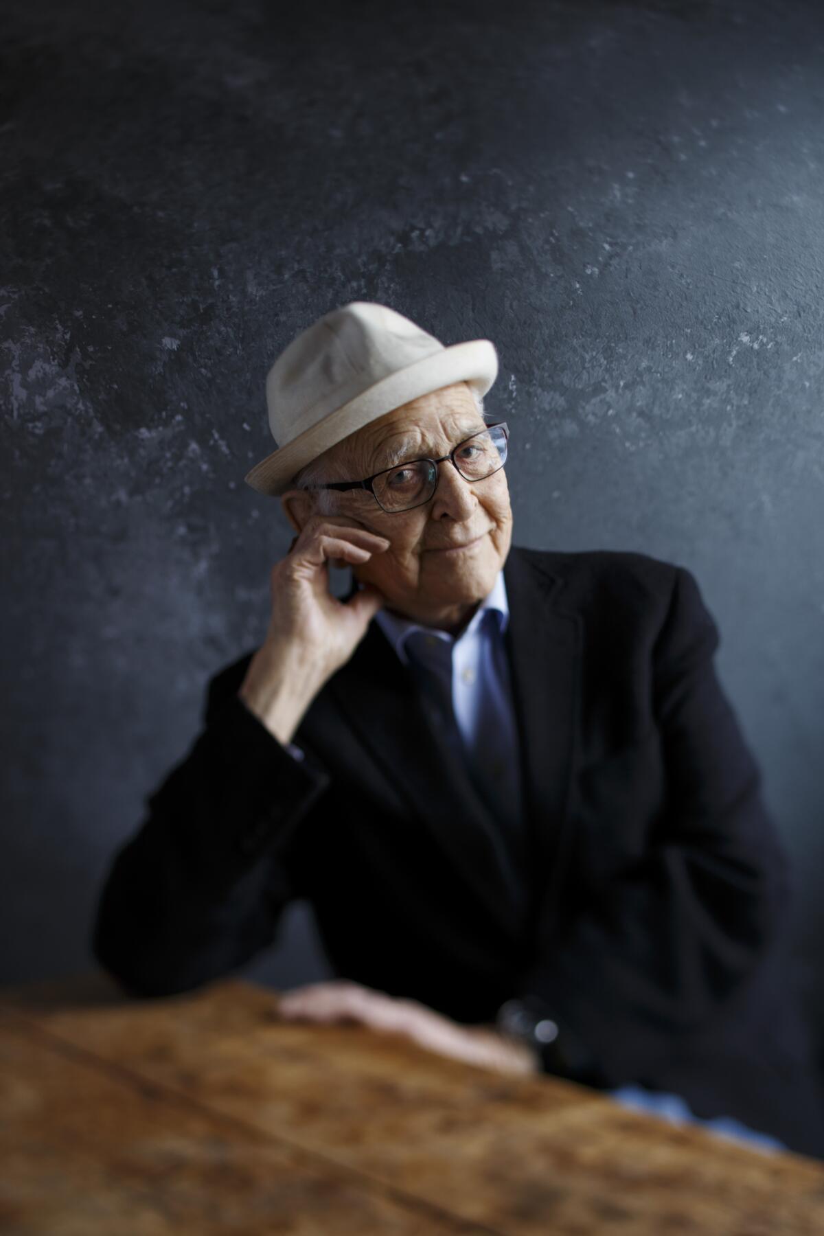  Norman Lear in the L.A. Times photo and video studio at the Sundance Film Festival in 2016