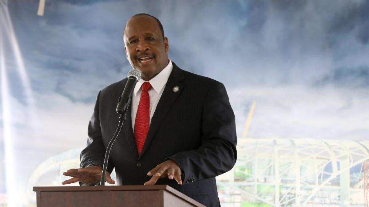James T. Butts Jr., mayor of Inglewood, was involved in a crash on Tuesday.