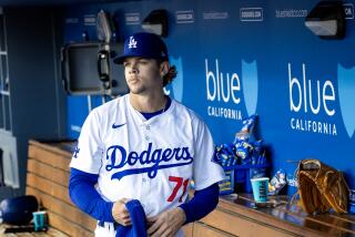 LOS ANGELES, CA - MARCH 31, 2024: Los Angeles Dodgers starting pitcher Gavin Stone.