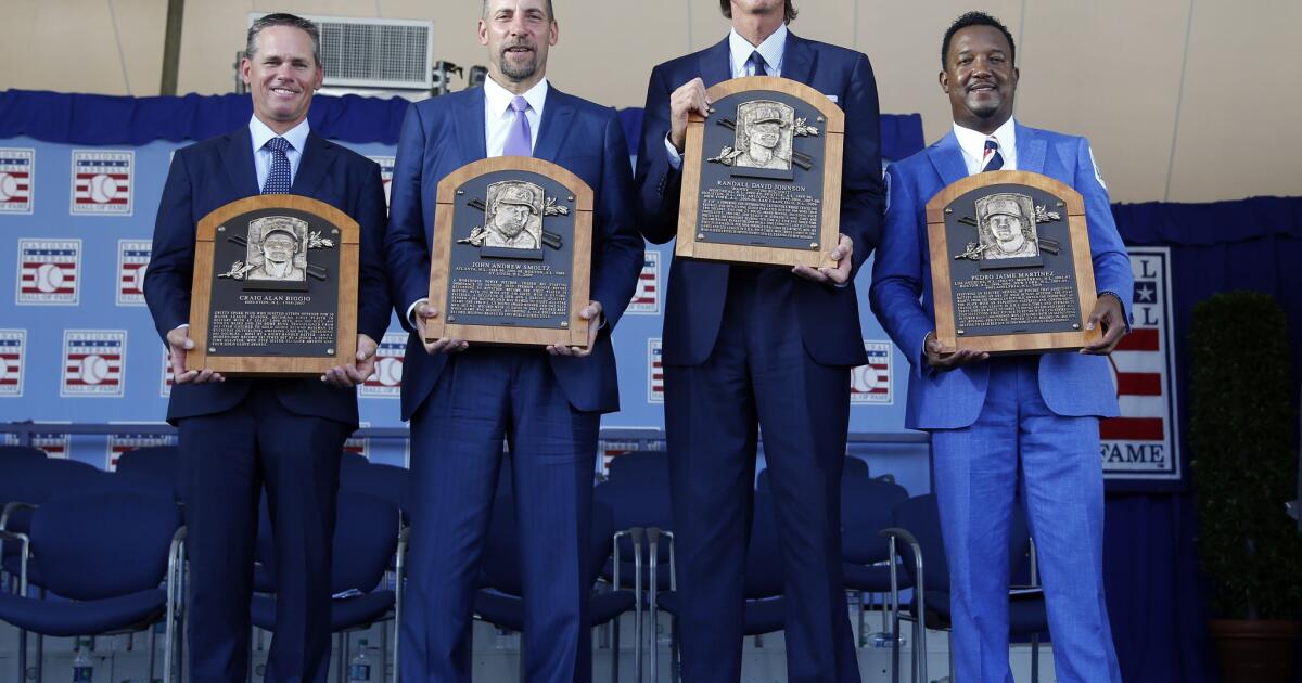 Randy Johnson, Pedro Martinez, John Smoltz, Craig Biggio enter Baseball  Hall of Fame – The Denver Post