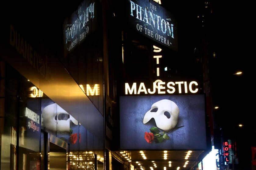 Signage at The 34th Anniversary Performance of Andrew Lloyd Webber's "Phantom of The Opera" on Broadway