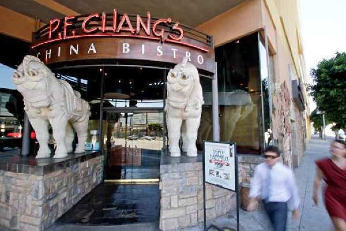 P.F. Chang's at the Beverly Center. The company is going private for $1.1 billion.