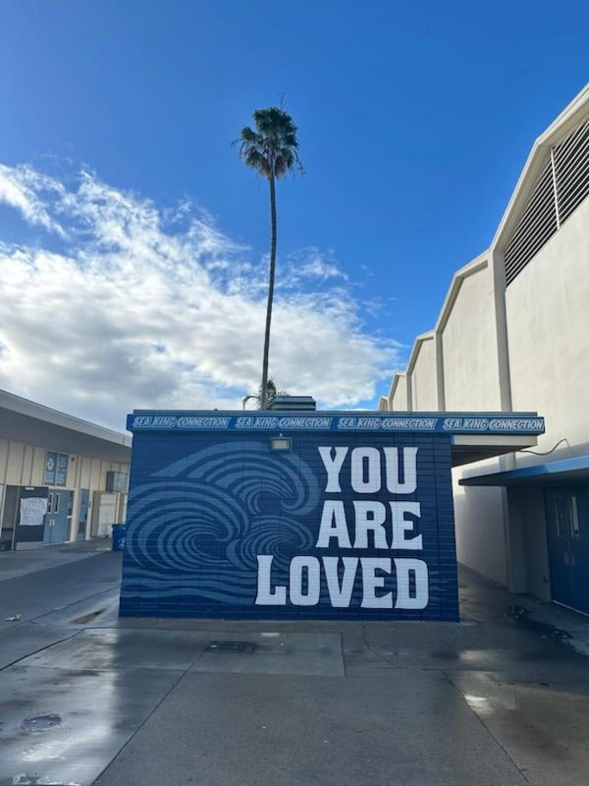 Pictured is a mural on the Corona del Mar Middle/High School campus funded by the CdM Home Tour.