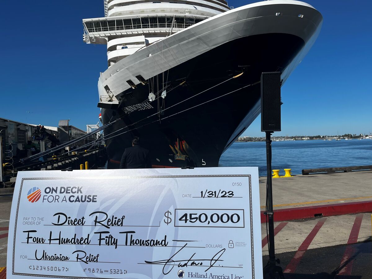 Holland America cruise passengers raised $450,000 for Ukrainian relief.