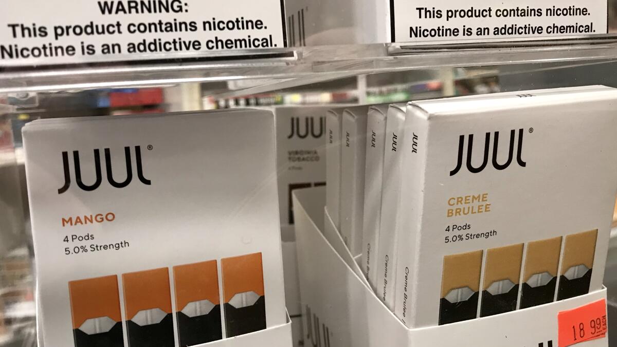 Juul quits selling fruit-flavored vapes but mint and menthol stay - Los Angeles Times Juul quits selling fruit-flavored vapes but mint and menthol stay - Los Angeles Times