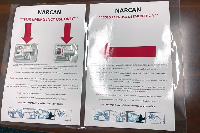 The San Diego Sheriff’s Department has started the process of installing boxes of naloxone.