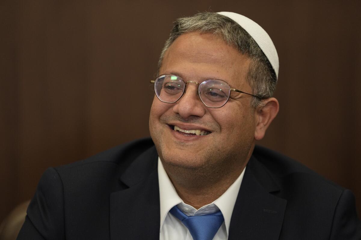 Israeli Cabinet minister Itamar Ben-Gvir