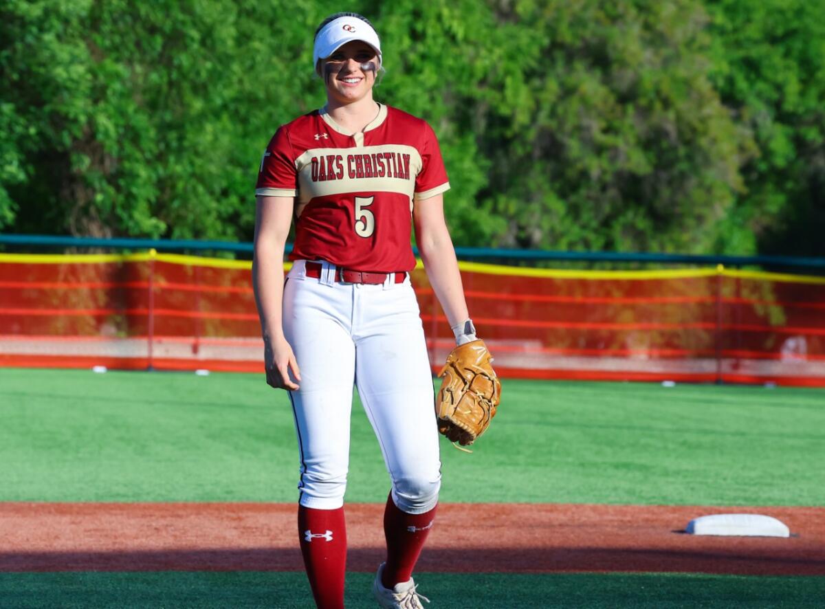 Pitcher Micaela Kastor helped Oaks Christian win the Division I regional softball final.