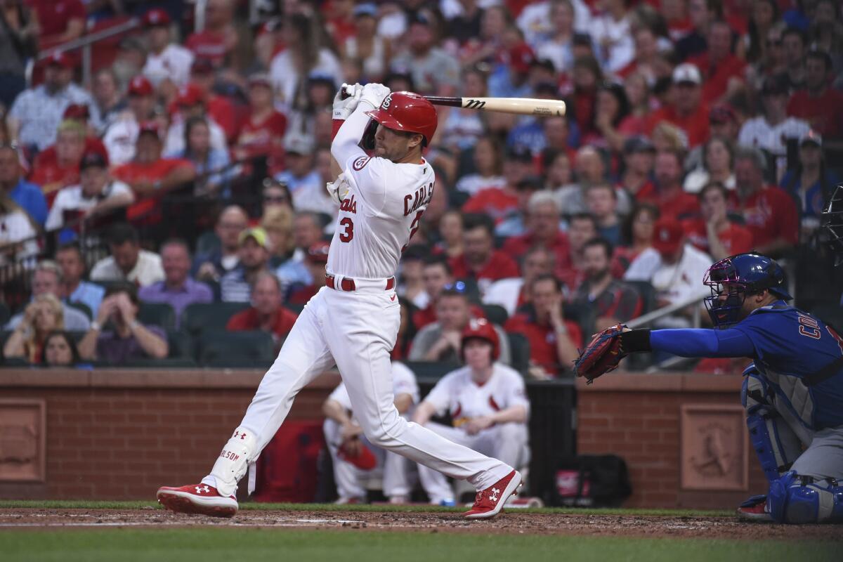 Dylan Carlson hits 2 homers as the Cardinals win their 4th