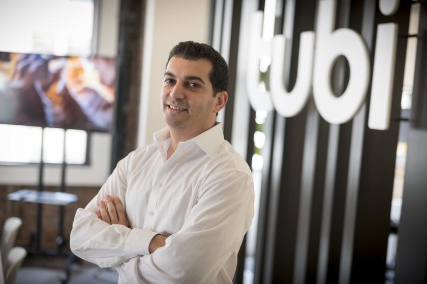 SAN FRANCISCO, CA APRIL 26, 2019 -- Farhad Massoudi, CEO of Tubi, poses at the company's San Francisco headquarters. Tubi has the largest library of free movies and TV shows. While some large companies have bet big on building businesses around paid subscriptions, a growing number of firms are betting on ad-supported streaming services. (David Butow/For The Times)