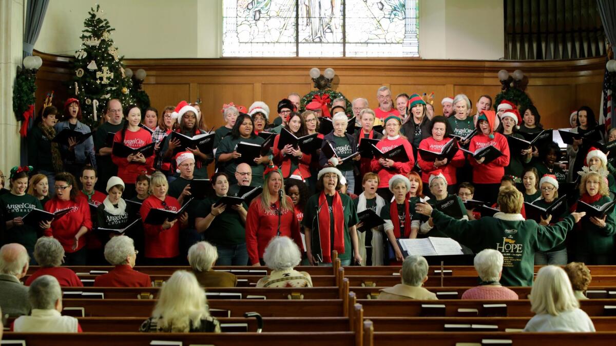 Angel City Chorale will perform its 24th annual holiday concert and sing-along at Immanuel Presbyterian Church in L.A.
