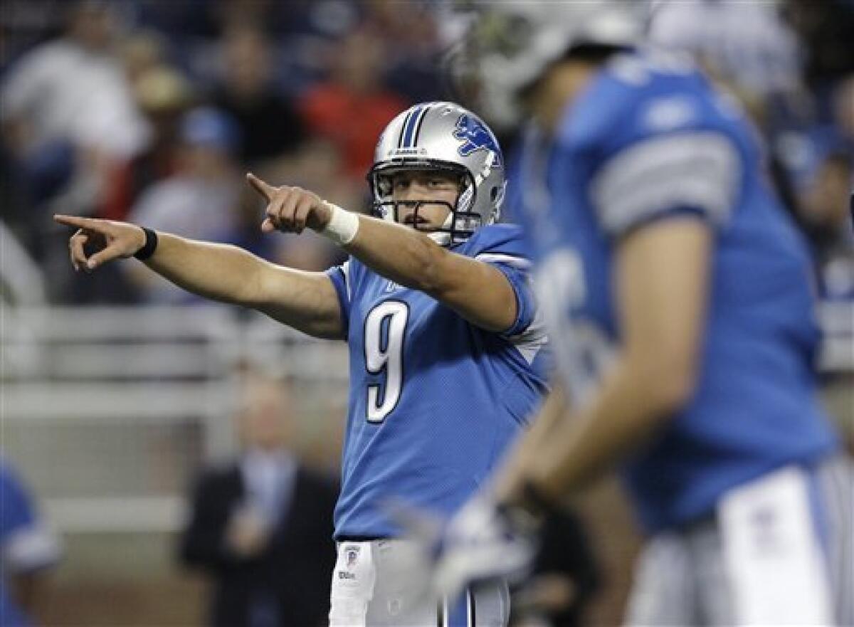 Lions look to rookie QB Stafford after 0-16 season - The San Diego  Union-Tribune